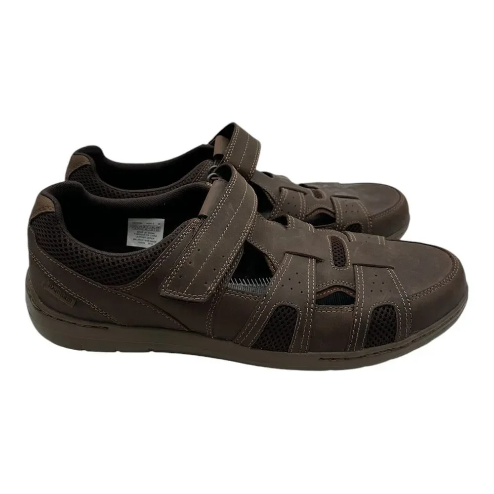 Dunham Fitsmart Shoes Men's Size‎ 14 2E Brown Leather DAZ07BR - MISSING INSOLES